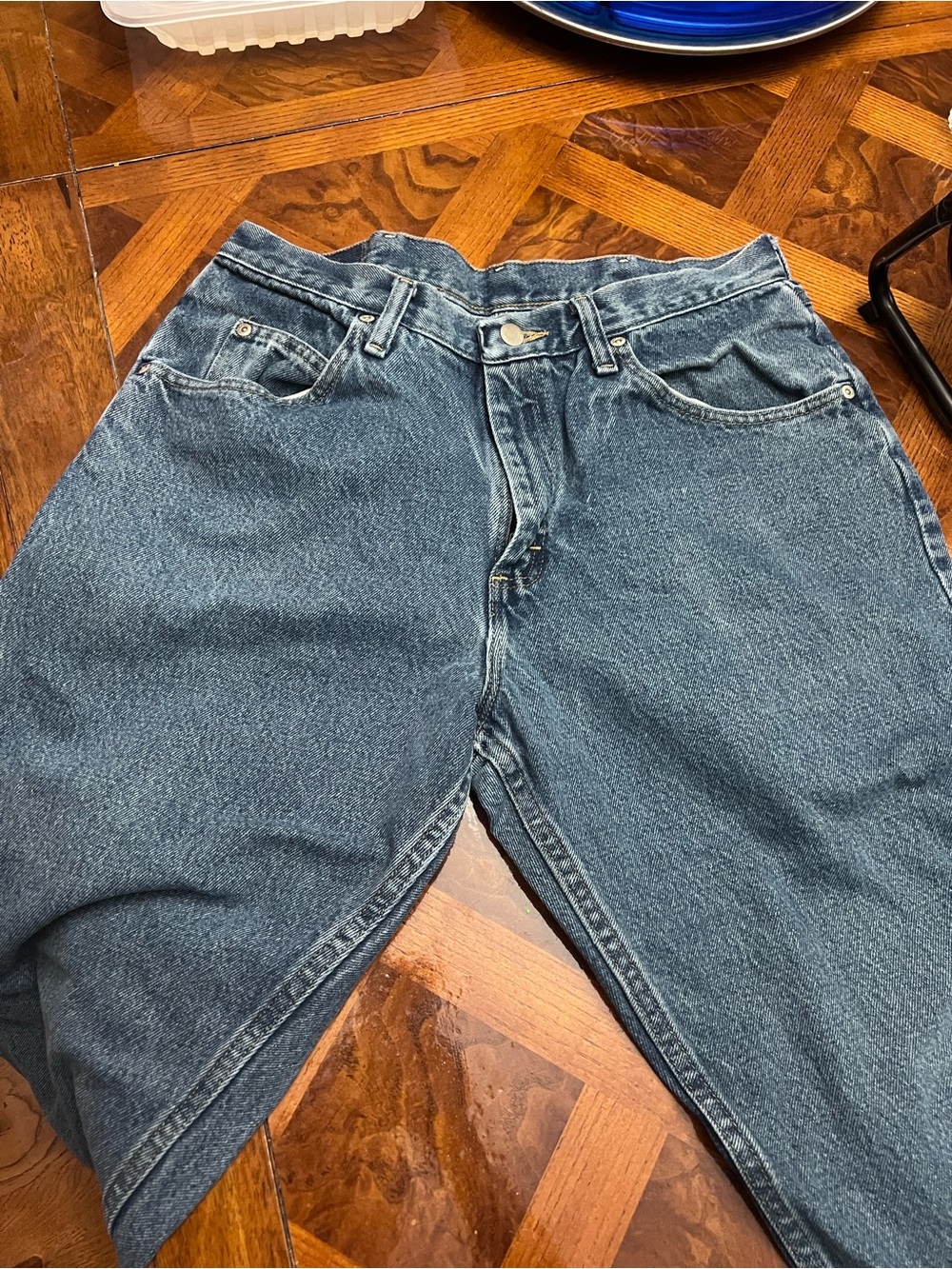 Wrangler Women’s Relaxed Fit Denim Jeans in Dark Blue Wash